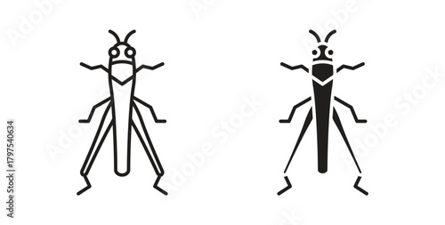 Locust icon for mobile app, editable designs