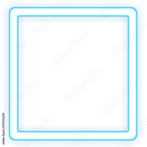 blue neon light frame for text