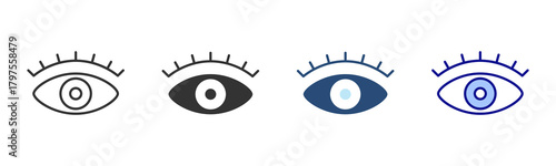 Eye Icon Set. Designed In Multi Style