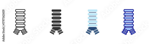 Trachea Icon Set. Designed In Multi Style