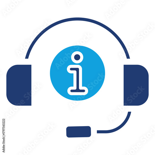 Support Flat Blue Icon