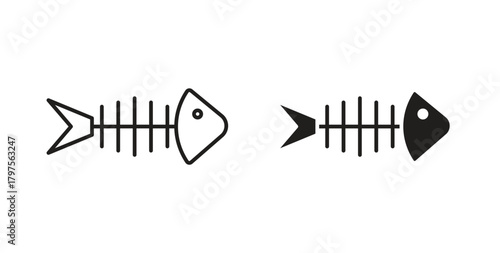 Fish bone icon. Symbol, logo illustration. graphic icon set