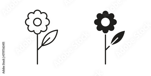 Flowers icon. Symbol, logo illustration. graphic icon set