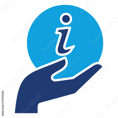 Give Infos Flat Blue Icon