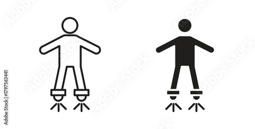 Flyboard icon. Symbol, logo illustration. graphic icon set