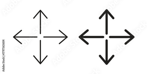 Four directions icon. Symbol, logo illustration. graphic icon set