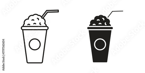 Frappuccino icon. Symbol, logo illustration. graphic icon set