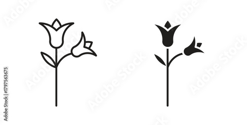 Freesia icon. Symbol, logo illustration. graphic icon set