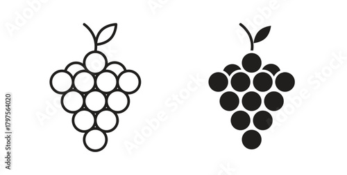 Grape icon. Symbol, logo illustration. graphic icon set