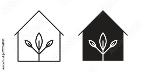 Greenhouse icon. Symbol, logo illustration. graphic icon set