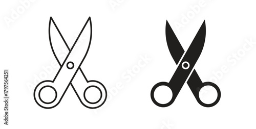 Hairdresser scissors icon. Symbol, logo illustration. graphic icon set