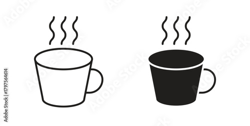 Hot drinks icon. Symbol, logo illustration. graphic icon set