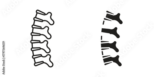 Human spine icon. Symbol, logo illustration. graphic icon set