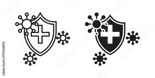 Immune system icon. Symbol, logo illustration. graphic icon set
