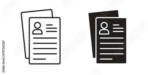 Job appslication icon. Symbol, logo illustration. graphic icon set