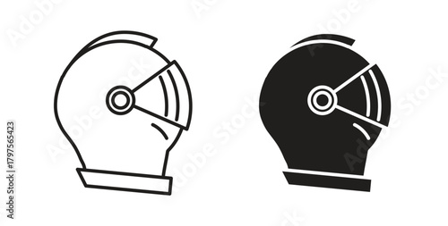 Knight helmet icon. Symbol, logo illustration. graphic icon set
