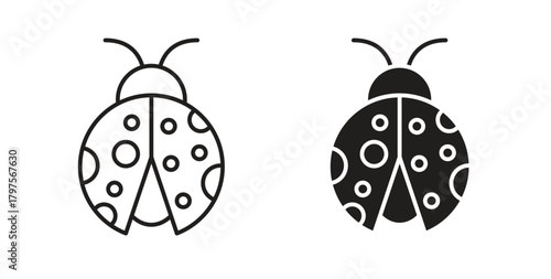Ladybug icon. Symbol, logo illustration. graphic icon set