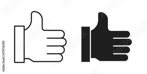 Like button icon. Symbol, logo illustration. graphic icon set