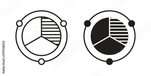 Market share icon. Symbol, logo illustration. graphic icon set
