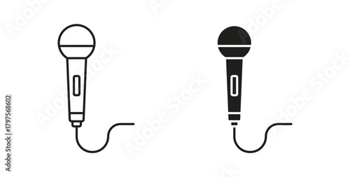 Microphone icon. Symbol, logo illustration. graphic icon set