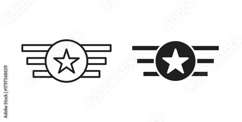 Militar Insignia icon. Symbol, logo illustration. graphic icon set