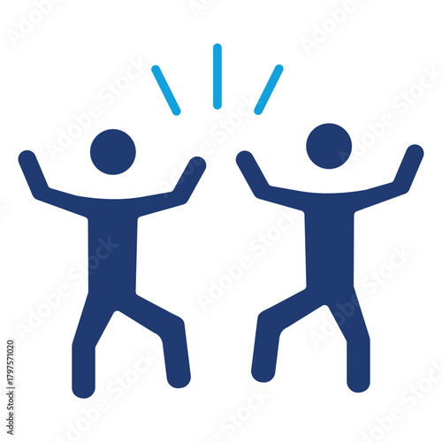 Celebration Flat Blue Icon