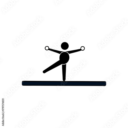 gymnast balancing on beam