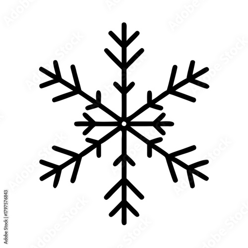 Elegant snowflake design for winter and holiday use