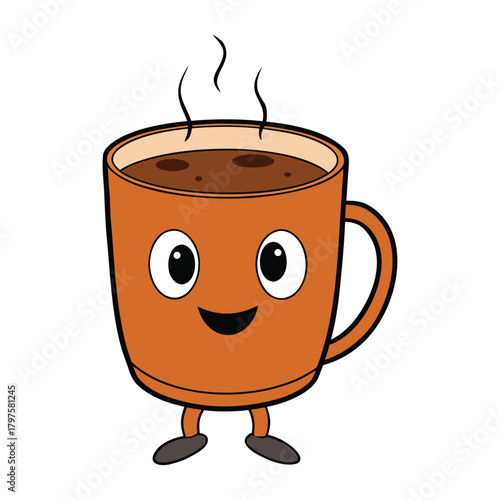 A warm coffee cup gently steams in the morning light, its rich aroma rising in soft curls. Comforting heat radiates through the mug, inviting a calm, cozy start to the day.”