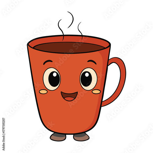 A warm coffee cup gently steams in the morning light, its rich aroma rising in soft curls. Comforting heat radiates through the mug, inviting a calm, cozy start to the day.”