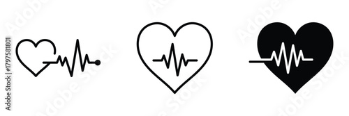 Heartbeat line icon, pulse icon, cardiogram vector. Heartbeat line illustration pulse trace ECG or EKG cardio graph symbol for healthy and medical analysis vector illustration