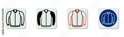 Jacket Icon Multi Style Vector Illustration