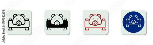 Zoo Icon Multi Style Vector Illustration