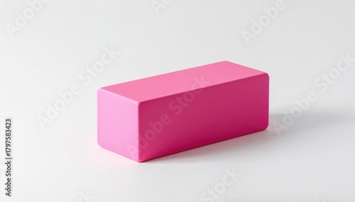 Pink yoga block made of pol...