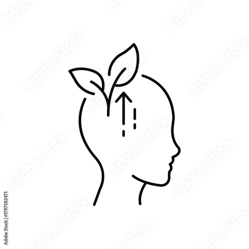 self development icon, vector illustration eps10