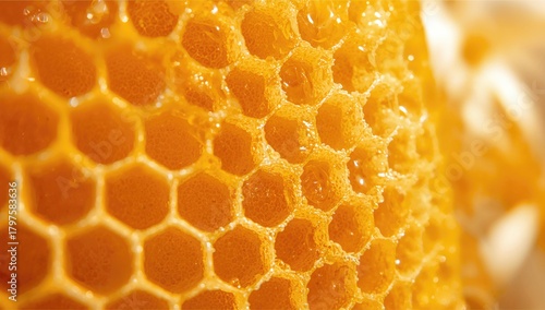Close-up of honey and honey...