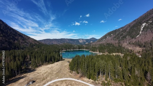 lake and mountains
