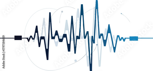 Abstract Pulse Waveforms A Symphony of Data Visualization and Connectivity