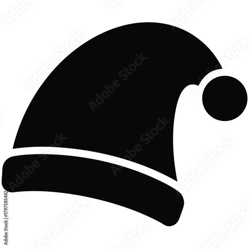 santa hat vector icon on white background