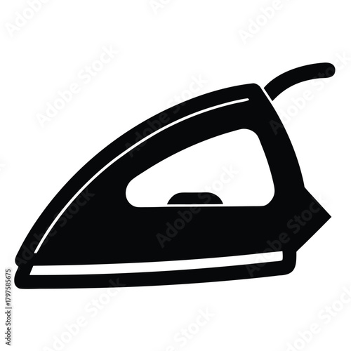 straightening iron vector icon on white background