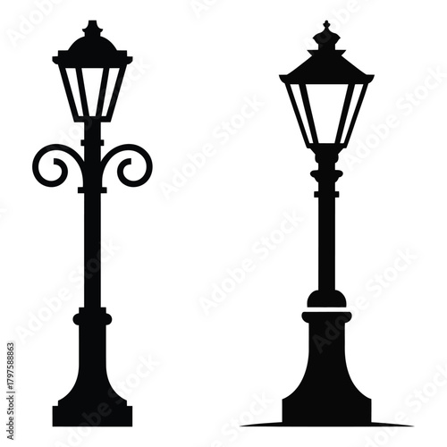 street lamp vector