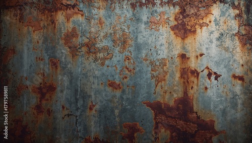 Rusty metal sheet surface, ...