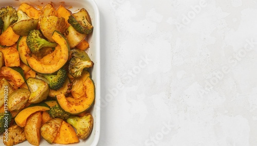 Vegetables roasted in a bak...