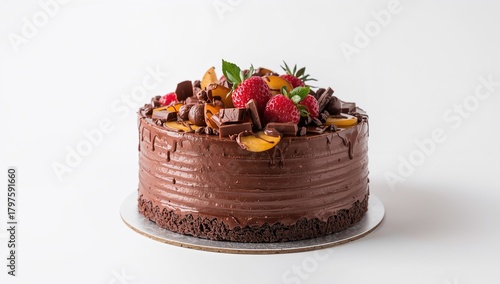 Sweet cake on a white backg...