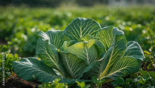 Savoy cabbage in the field ...