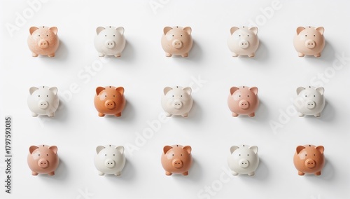 Collection of piggy banks a...