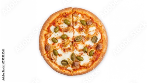 Pizza with flavorful toppin...