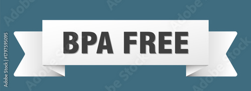 bpa free ribbon isolated on transparent background. bpa free ribbon