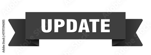 update ribbon isolated on transparent background. update ribbon