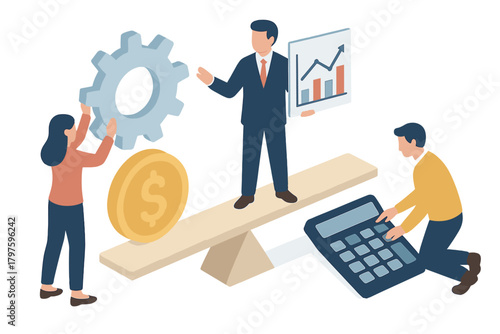 Balancing financial strategy and operational efficiency using calculation